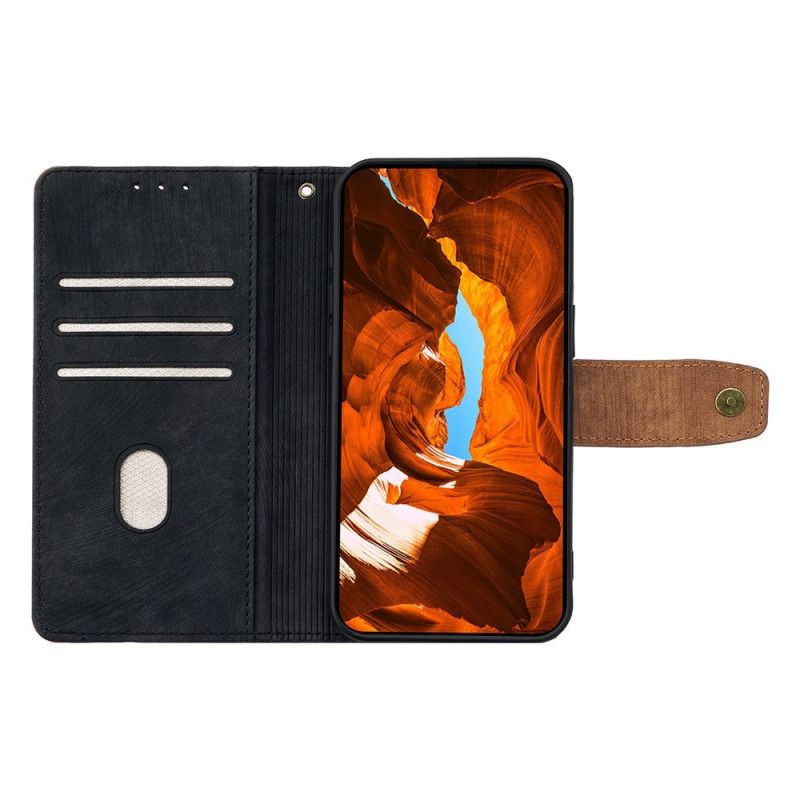 Lærdeksel Folio Deksel Vivo V50 5g Mobildeksel Tofarget Vintage