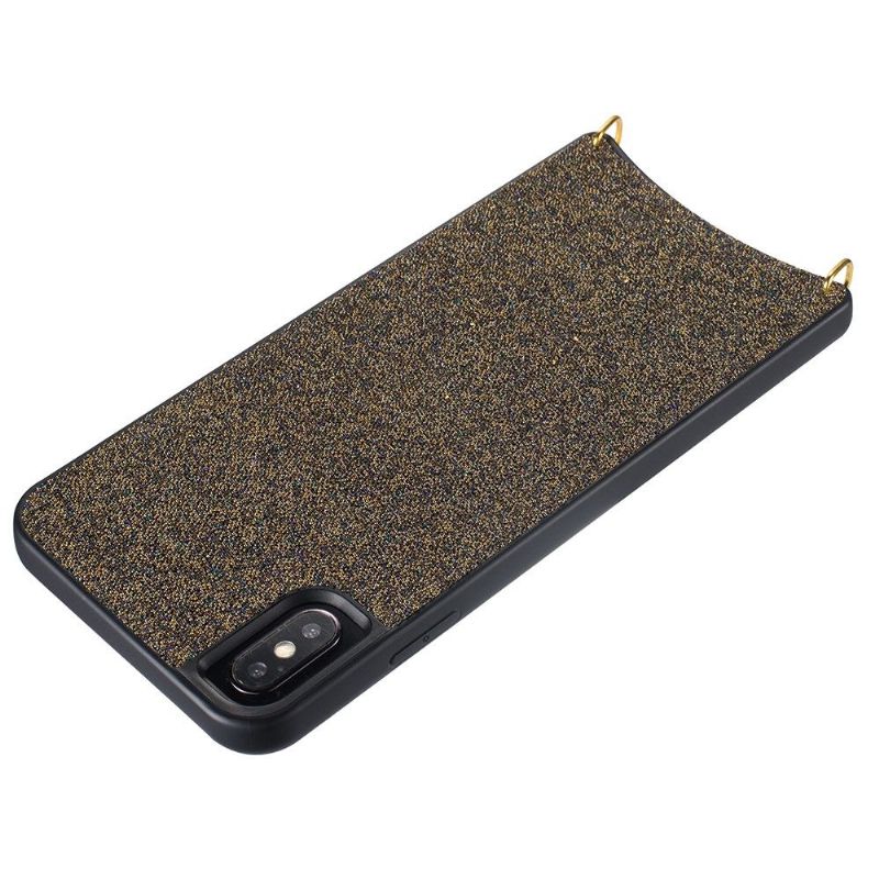 Deksel Til iPhone XS Max Paljetter Med Halskjede