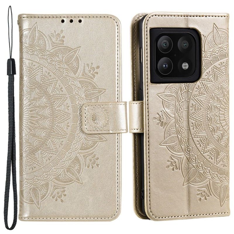 Folio Deksel Til OnePlus 10 Pro Anti-fall Sol Mandala