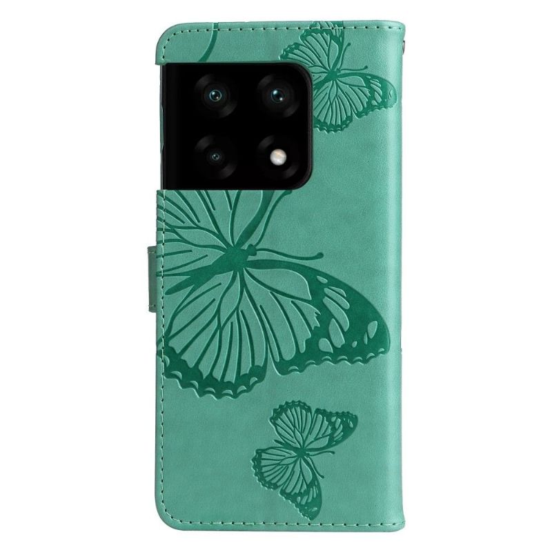 Lærdeksel Til OnePlus 10 Pro Støttefunksjon Sommerfugler