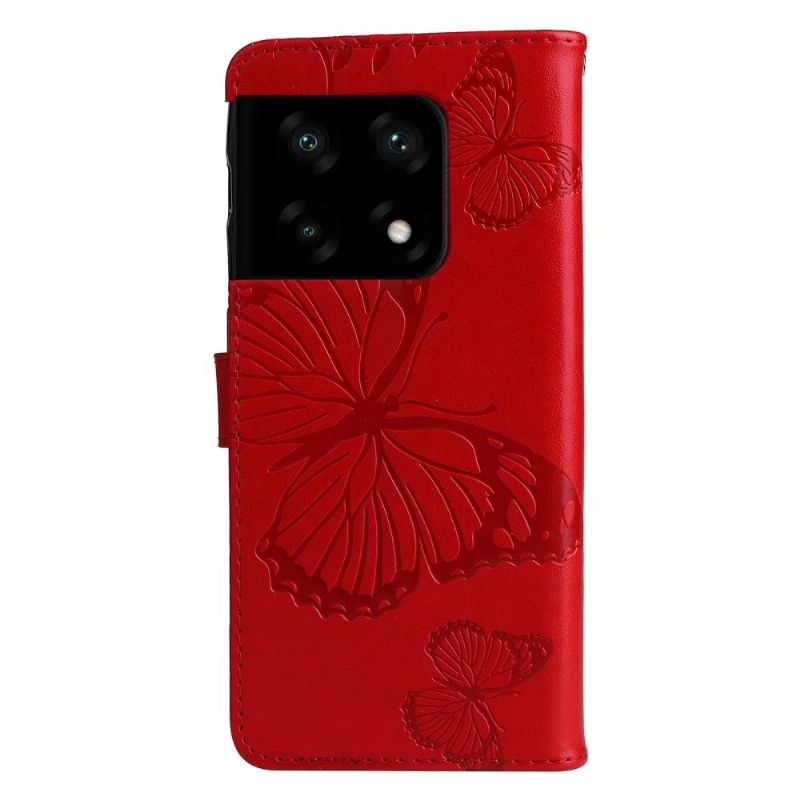 Lærdeksel Til OnePlus 10 Pro Støttefunksjon Sommerfugler