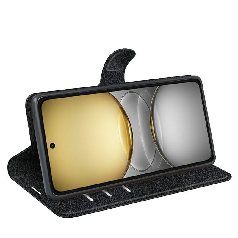 Folio Deksel Realme C75 Klassisk Litchi-imitasjonsskinn