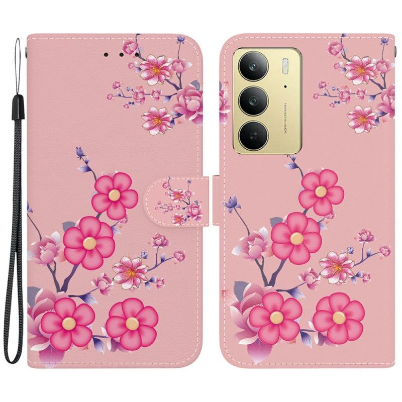 Folio Deksel Realme C75 Sakura-mønster