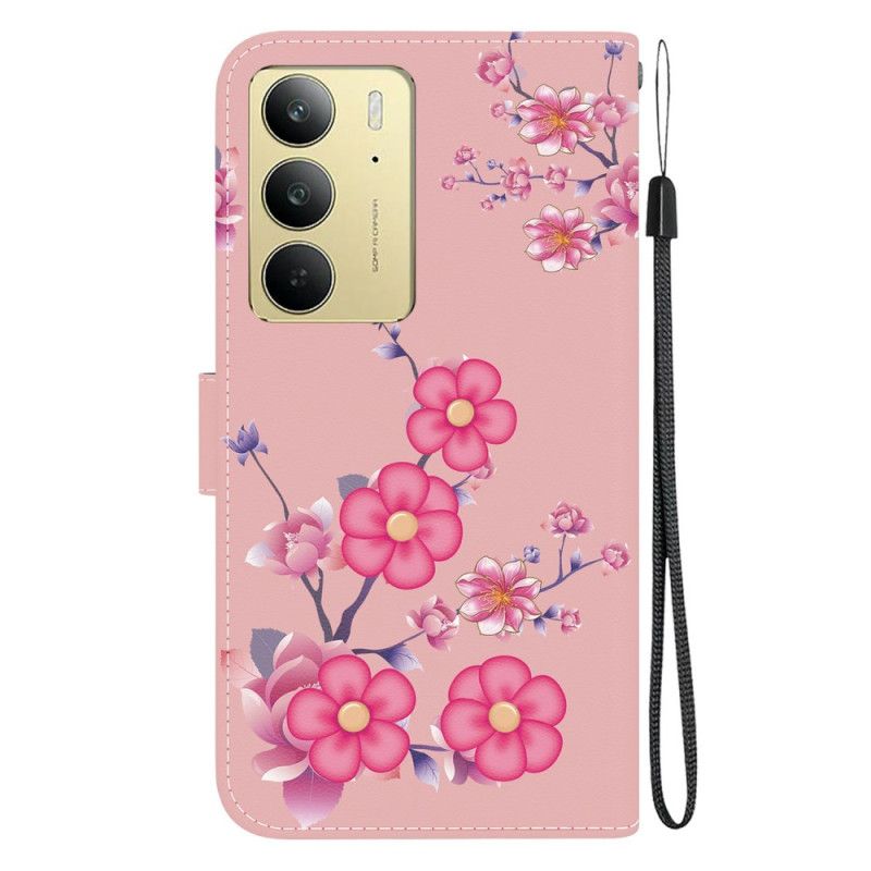 Folio Deksel Realme C75 Sakura-mønster