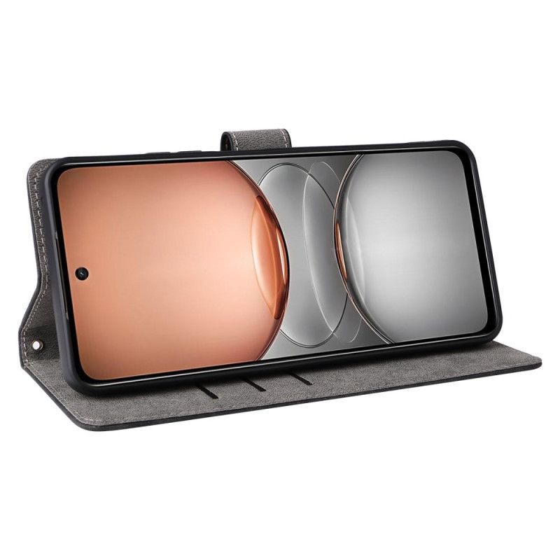 Lærdeksel Folio Deksel Realme C75 Mobildeksel Rfid-beskyttelse Semsket Skinneffekt