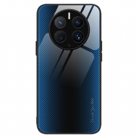 Deksel Til Huawei Mate 50 Pro Karbonfiber Herdet Glass