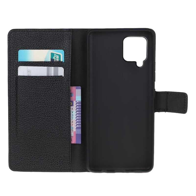 Folio Deksel Til Samsung Galaxy A42 5G Skinnstil Med Litchi-skinneffekt