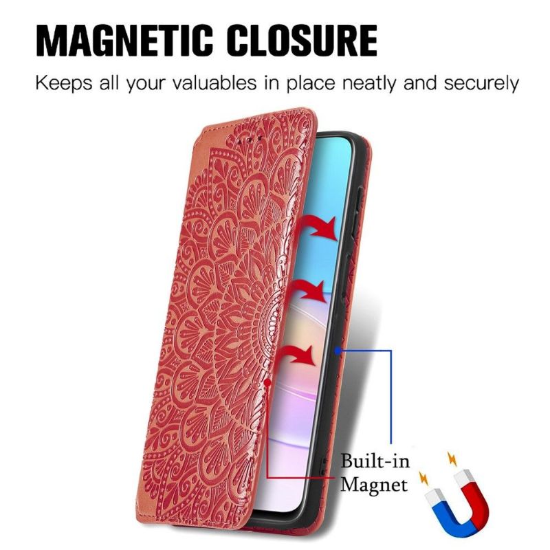 Folio Deksel Til Huawei Nova 8i / Honor 50 Lite Lærdeksel Flip Chic Mandala