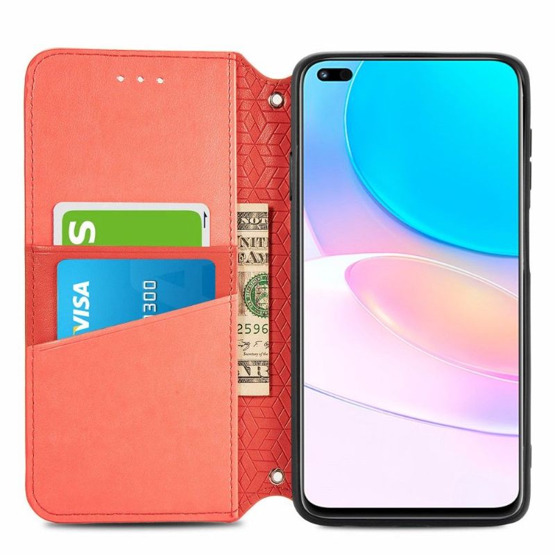 Folio Deksel Til Huawei Nova 8i / Honor 50 Lite Lærdeksel Flip Chic Mandala