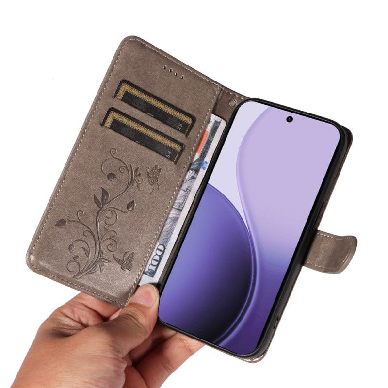 Folio Deksel Oppo Reno 14 5g Små Blomster Beskyttelse Deksel