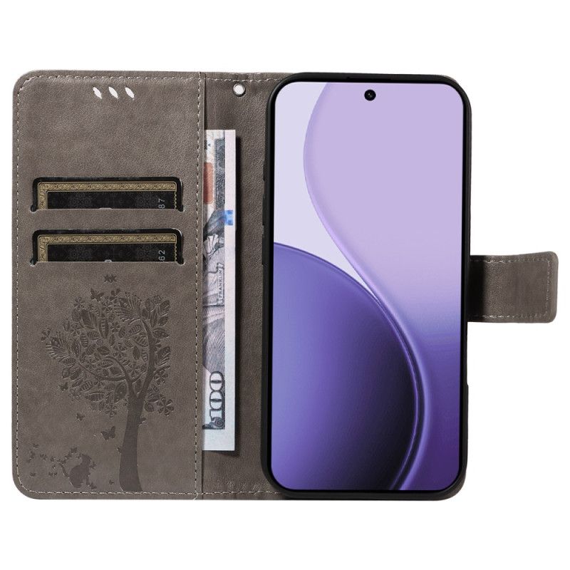 Folio Deksel Oppo Reno 14 5g Tre Og Katt