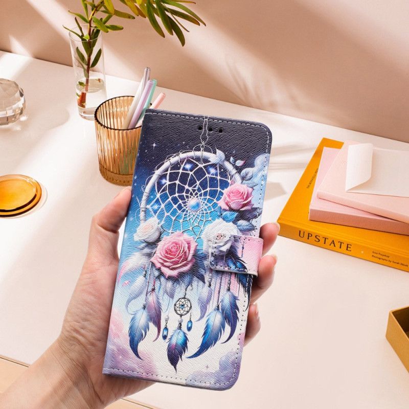 Lærdeksel Folio Deksel Oppo Reno 14 5g Blomsterdrømmefanger