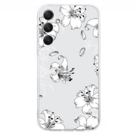 Deksel Samsung Galaxy S26 Hvite Blomster Beskyttelse Deksel