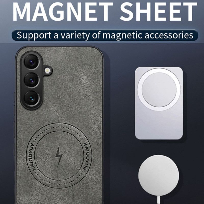 Deksel Samsung Galaxy S26 Magnetisk Med Skinneffekt Beskyttelse Deksel