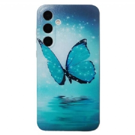 Deksel Samsung Galaxy S26 Mobildeksel Blå Sommerfugl
