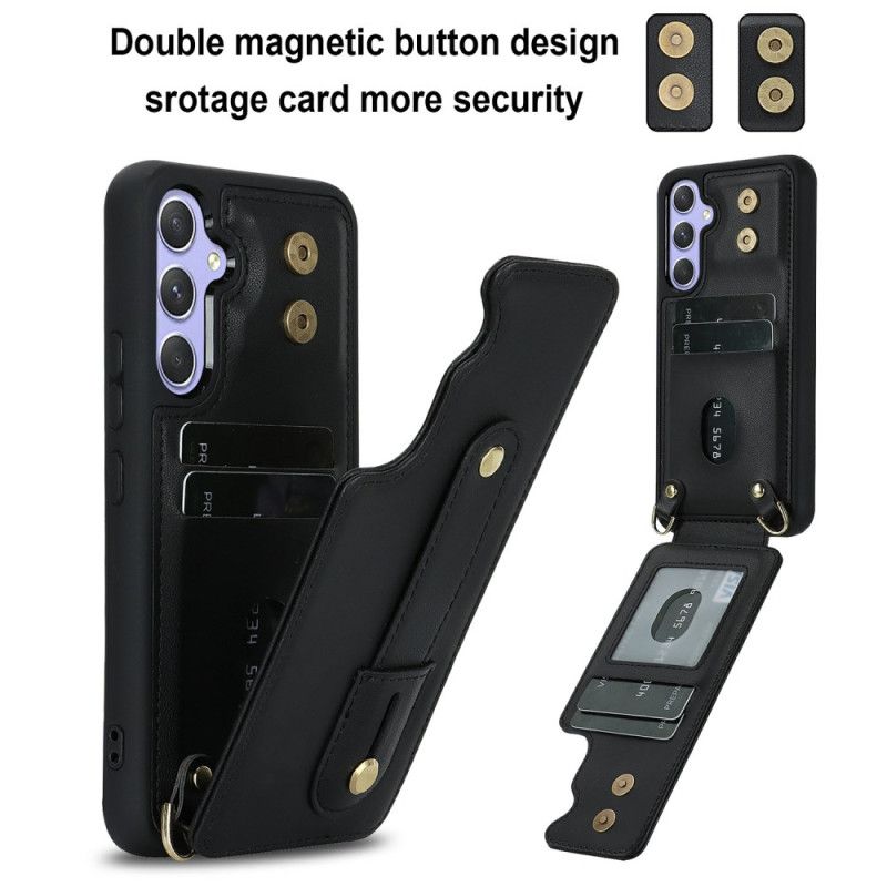 Deksel Samsung Galaxy S26 Mobildeksel Kortholder Og Skulderstropp