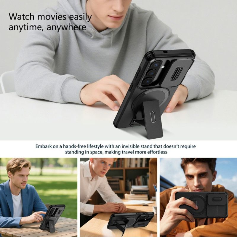 Deksel Samsung Galaxy S26 Skyvbart Magnetisk Støtte Og Kameradeksel