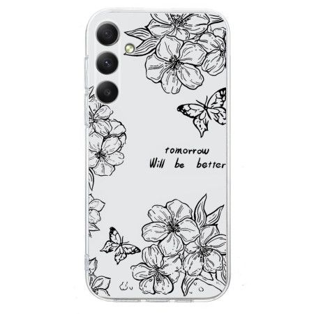 Deksel Samsung Galaxy S26 Svarte Blomster