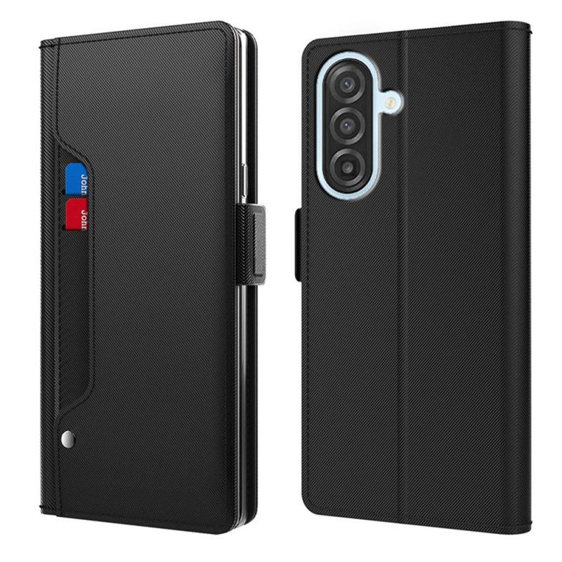 Folio Deksel Samsung Galaxy S26 Avtakbar Kortholder Og Speil Beskyttelse Deksel