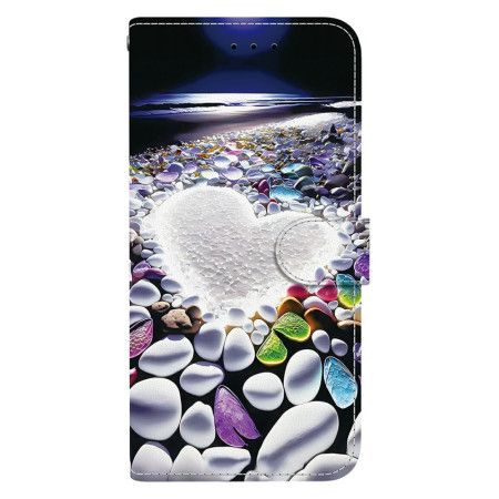 Folio Deksel Samsung Galaxy S26 Hvitt Hjerte
