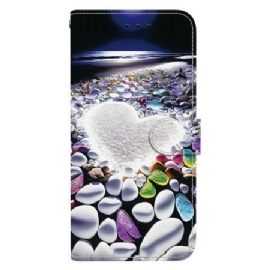 Folio Deksel Samsung Galaxy S26 Hvitt Hjerte