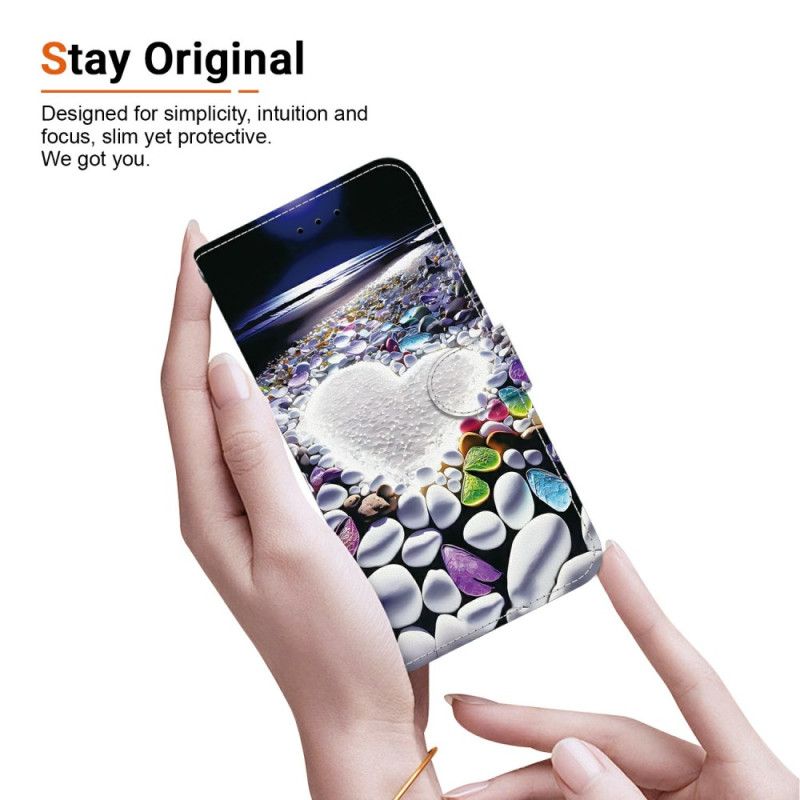 Folio Deksel Samsung Galaxy S26 Hvitt Hjerte