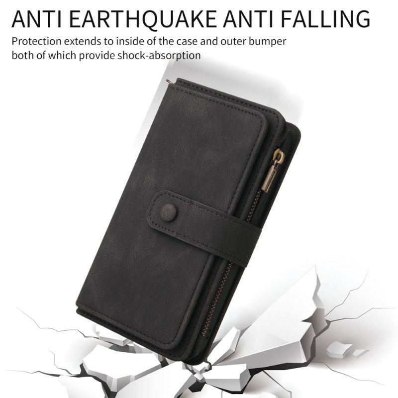 Folio Deksel Samsung Galaxy S26 Lommebok Med 15 Kortspor Og Stropp