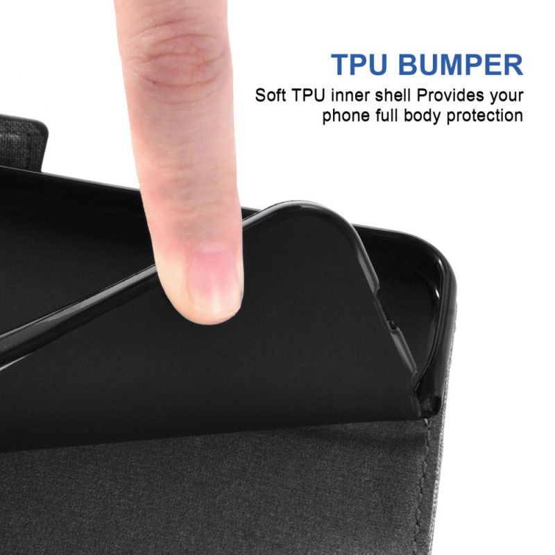 Folio Deksel Samsung Galaxy S26 Med Denimtekstur Og Roterende Kortholder Beskyttelse Deksel