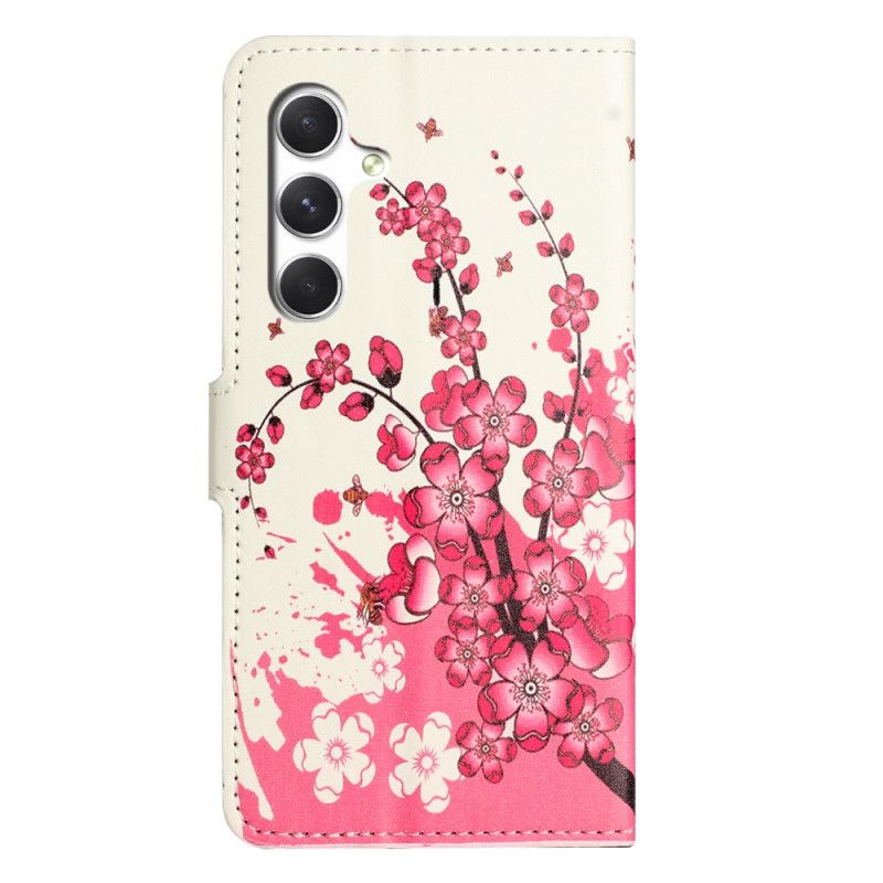 Folio Deksel Samsung Galaxy S26 Plommeblomster Beskyttelse Deksel