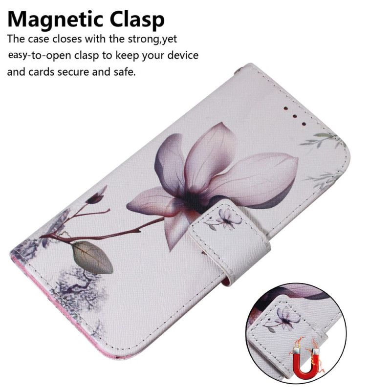Folio Deksel Samsung Galaxy S26 Rosa Blomst