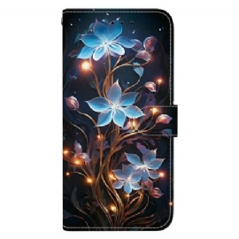 Lærdeksel Folio Deksel Samsung Galaxy S26 Små Blomsterlykter