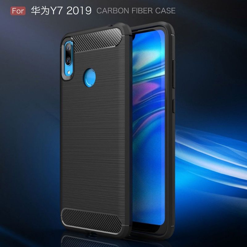 Deksel Til Huawei Y7 2019 Carbon Børstet Gel