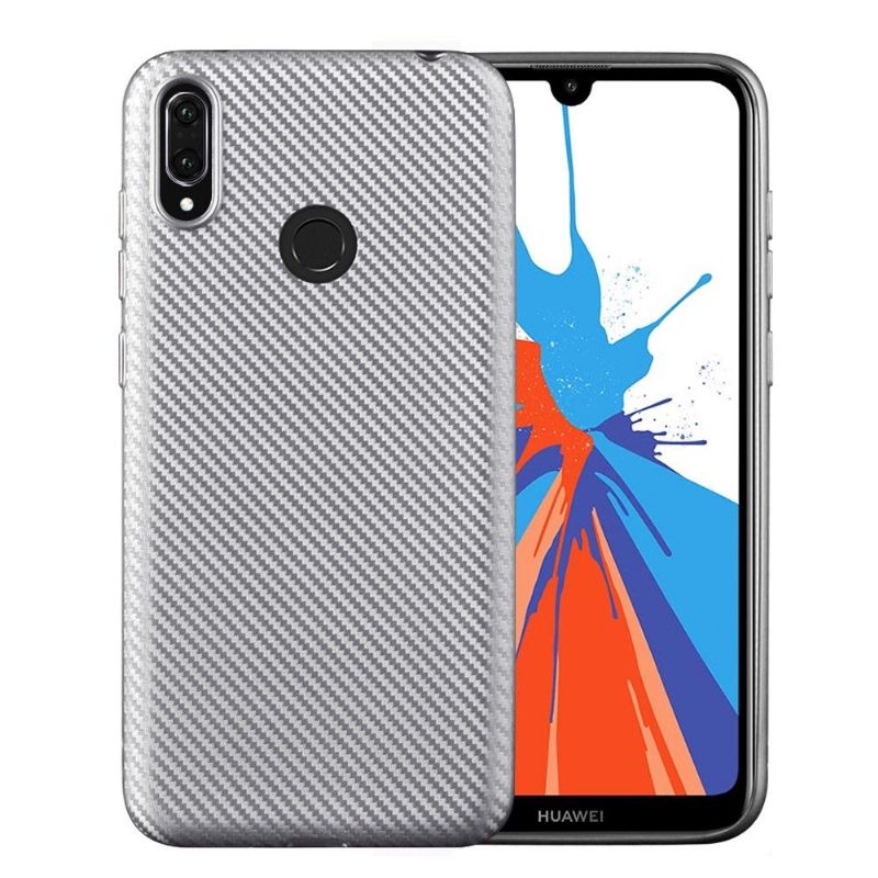 Deksel Til Huawei Y7 2019 Karbonfiberbelegg