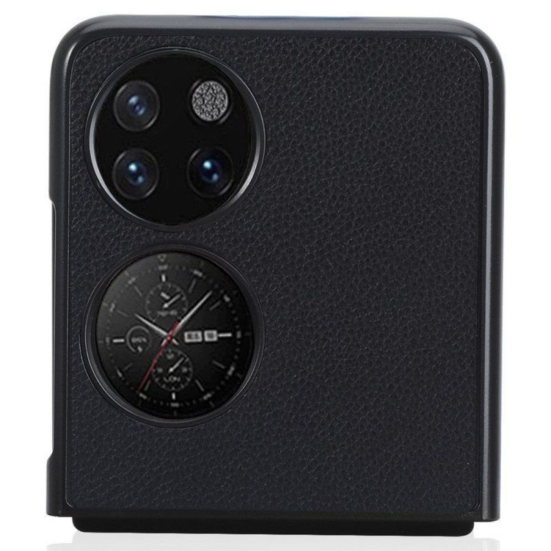 Deksel Til Huawei P50 Pocket Litchi Skinneffekt