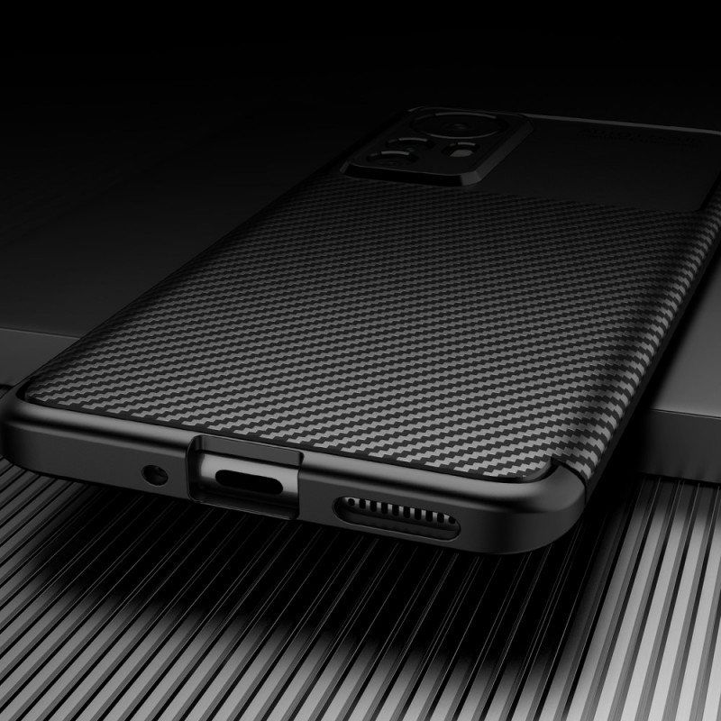 Deksel Til Xiaomi 12 / 12X Fleksibel Karbonfibertekstur