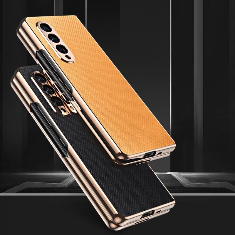 Deksel Til Samsung Galaxy Z Fold 3 5G Karbon + Beskyttelsesfilm
