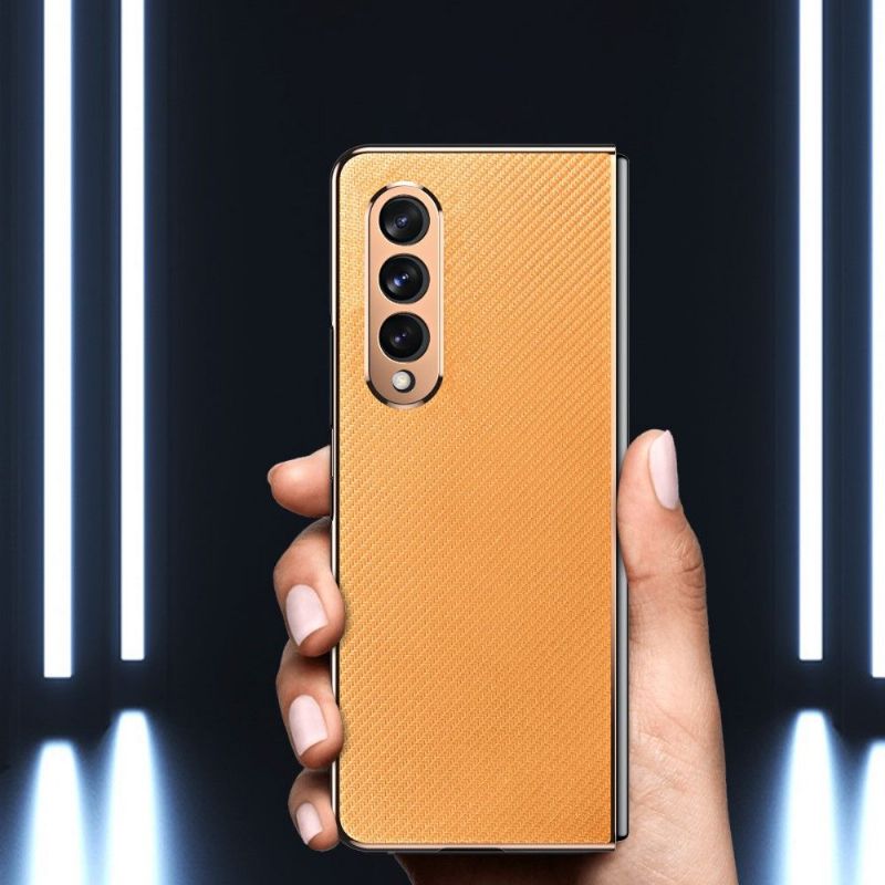 Deksel Til Samsung Galaxy Z Fold 3 5G Karbon + Beskyttelsesfilm