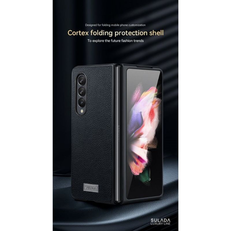 Deksel Til Samsung Galaxy Z Fold 3 5G Sulada Grained Kunstskinn