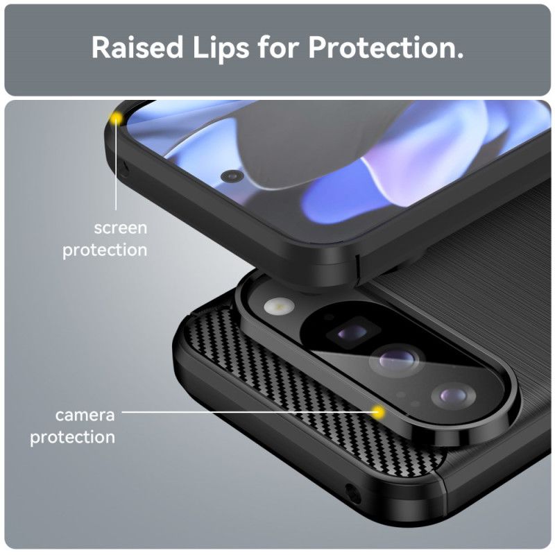 Deksel Google Pixel 10 / 10 Pro Børstet Karbonfiber