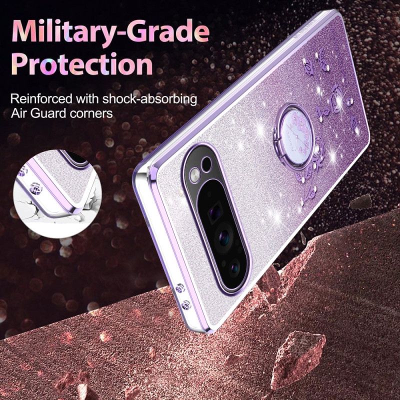 Deksel Google Pixel 10 / 10 Pro Kadem Rhinestone- Og Ringholder Beskyttelse Deksel