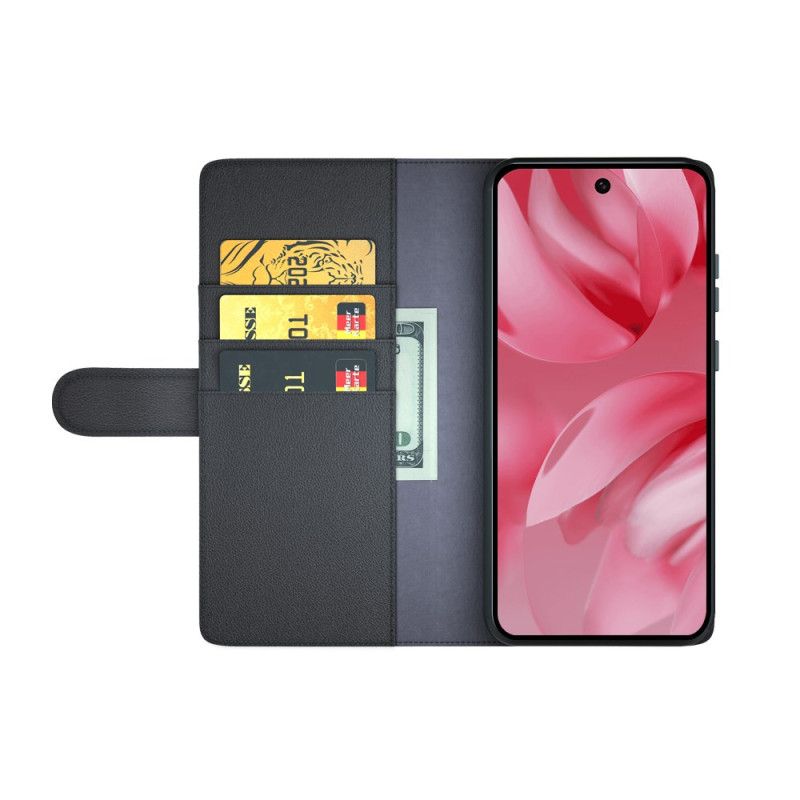 Folio Deksel Google Pixel 10 / 10 Pro Ekte Skinn