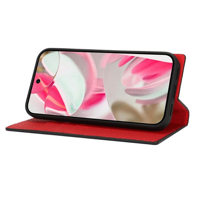 Folio Deksel Lær Google Pixel 10 / 10 Pro Mobildeksel Teksturert Skinnstropp