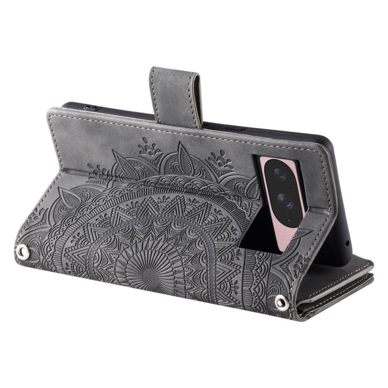 Lærdeksel Folio Deksel Google Pixel 10 / 10 Pro Mobildeksel Mandala-lommebok Med Semsket Skinneffekt