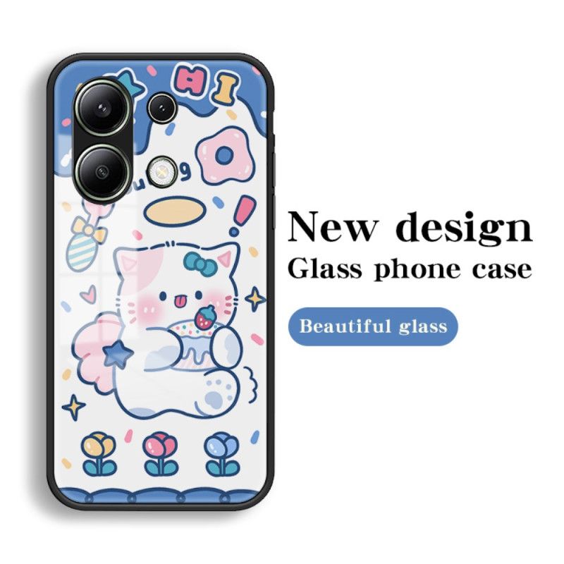 Deksel Til Xiaomi Redmi Note 13 4g Tegneseriemønster Herdet Glass