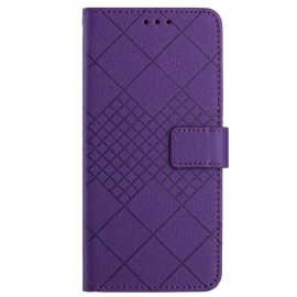 Folio Deksel Til Xiaomi Redmi Note 13 4g Strappy Diamond-mønster
