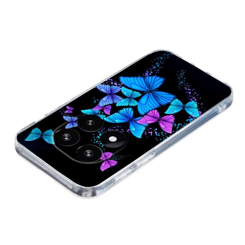 Deksel Xiaomi Redmi Note 14 Pro 5g Mobildeksel Fargerike Sommerfugler