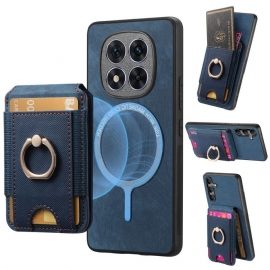 Deksel Xiaomi Redmi Note 14 Pro 5g Mobildeksel Magnetisk Kortholder Med Vertikal Klaff