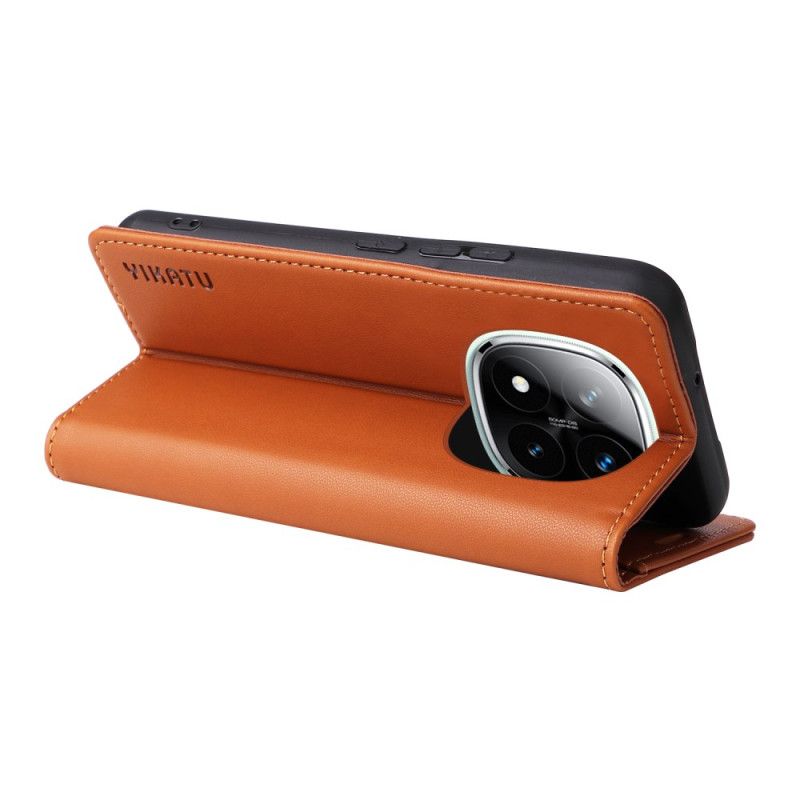 Folio Deksel Lær Xiaomi Redmi Note 14 Pro 5g Yikatu Fuskelær