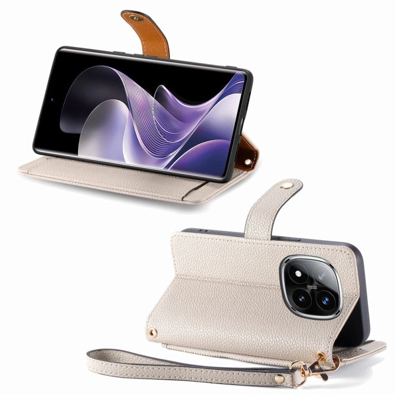 Folio Deksel Til Xiaomi Redmi Note 14 Pro 5g Hjertemønster Rfid-blokkering