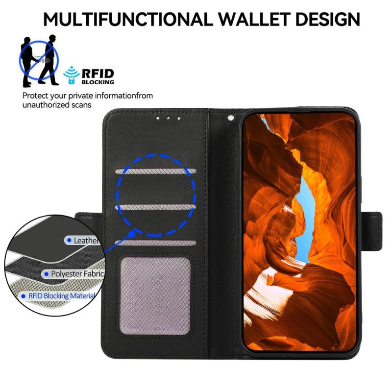 Folio Deksel Xiaomi Redmi Note 14 Pro 5g Abeek Rfid-lommebok Beskyttelse Deksel